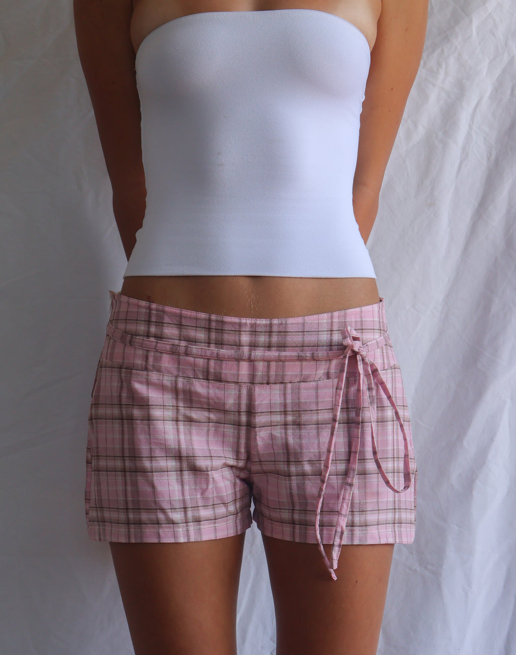 SAILOR SHORTS - PINK PLAID